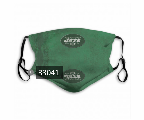 New 2021 NFL New York Jets #64 Dust mask with filter->nfl dust mask->Sports Accessory